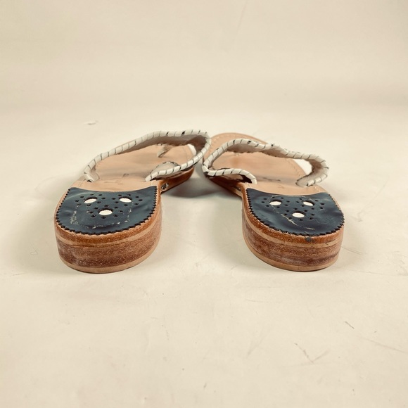Jack Rogers Womens Navajo Blue With White Stitching Thong Sandals Size 9.5 M. - Picture 6 of 9